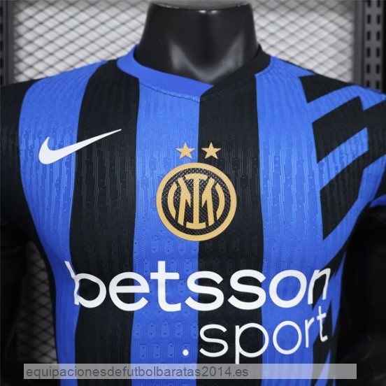 Nuevo 1ª Jugadores Camiseta Inter Milan 24/25 Azul Negro Baratas